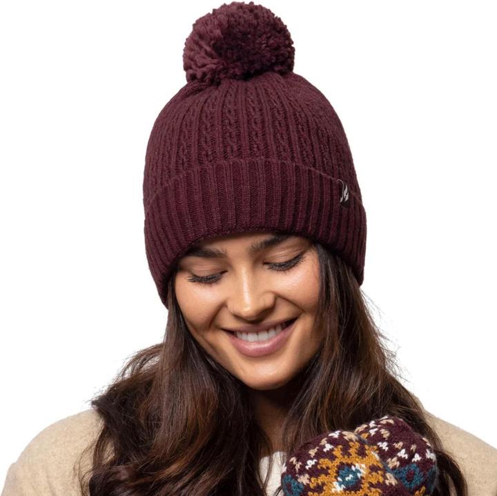 Image du produit Heat Holders Thermo Mütze mit Zopfmuster Stricken | Winter Bommelmütze