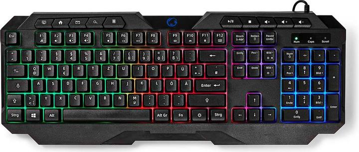 Produktbild Nedis Wired Gaming Keyboard | USB Type-A | Folientasten | LED | QWERTZ | DE-Layout | Netzkabellänge: (DE, Kabelgebunden)