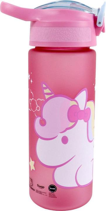 Produktbild Hello Kitty Unicorn Kunststoff-Matte-Trinkflasche mit Strohhalm 600 ml
