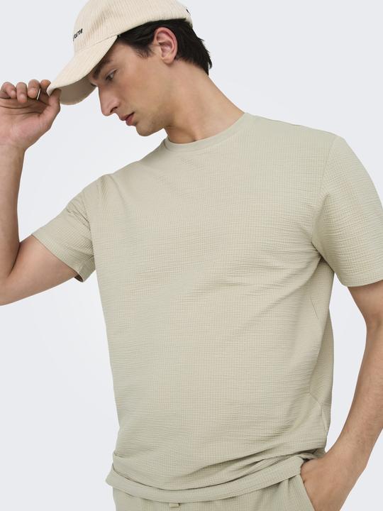 Actual product image Only & Sons Onskian Life Reg Seersucker Ss Tee (XS)