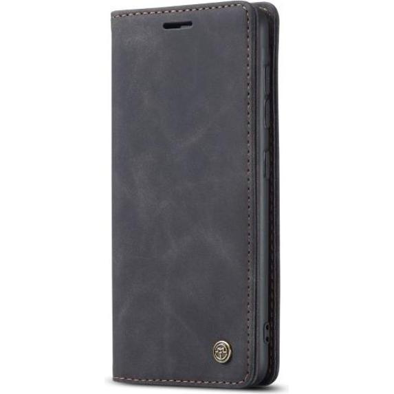 Caseme Leder Flip Wallet Case Hülle (Samsung Galaxy S20+), Smartphone Hülle, Schwarz