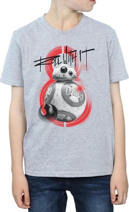 Actual product image Star Wars Boys The Last Jedi BB-8 Roll With It T-Shirt (128)