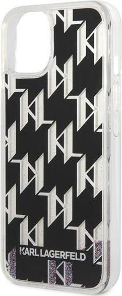 Produktbild Karl Lagerfeld Hard Cover Liquid Glitter Monogram Black, f??r iPhone 14 Plus, KLHCP14MLMNMK (Apple iPhone 14 Plus)