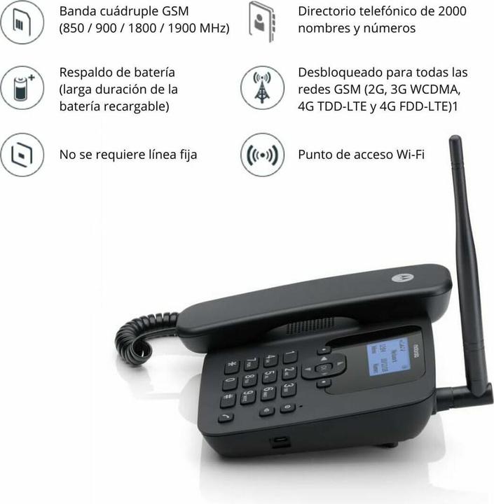 Actual product image Motorola FW410L - 4G (only with SIM card) - Battery included - Call forwarding function - WLAN hotsp