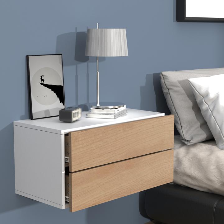 Produktbild VCM Holz Wandschublade Nachtschrank Wandboard Schublade Konsole Nachttisch Usal L 60 cm (60 x 32 x 30 cm)