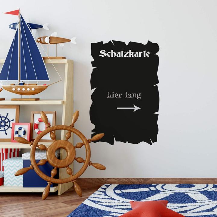Image du produit Trenddeko Carte au trésor en feuille de tableau noir (40 x 60 cm)