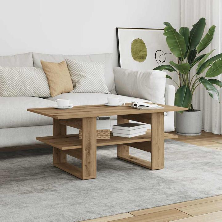 Image du produit vidaXL Table basse chêne Artisan 102x55x42 cm bois composite (102 x 55 x 42 cm)