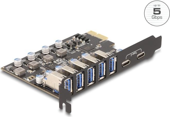 Delock USB 5 Gbps PCI Express x1 Karte zu 5 x extern Typ-A +