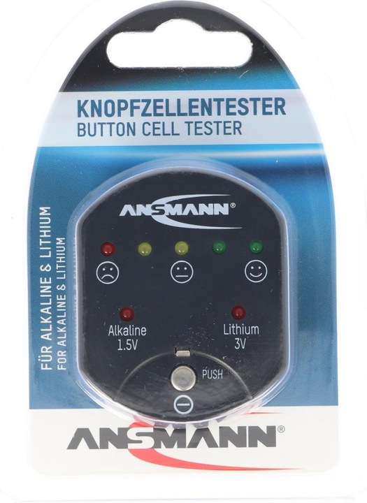 Actual product image Ansmann Battery tester for alkaline and lithium button cells, the button cell tester