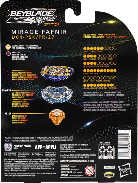 Actual product image Hasbro Bey Ps Mirage Fafnir (Multilingual)