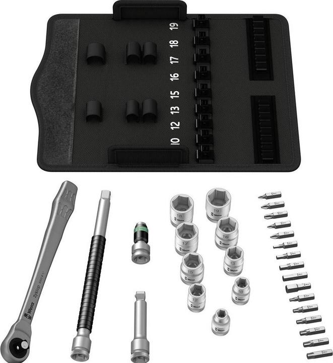 Produktbild Wera 8100 SB 7 Zyklop Metal-Knarrensatz (19 mm, 8 mm, 10  mm, 14 mm, 18 mm, 11 mm, 12 mm, 17 mm, 15 mm, 13 mm, 9 mm, 16 mm)