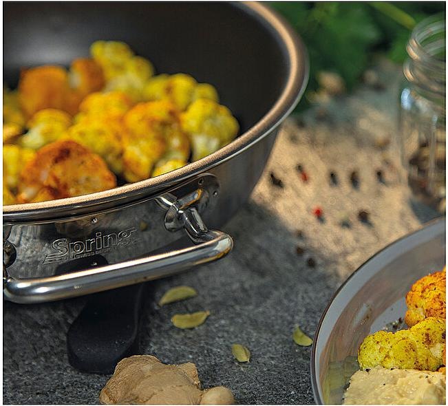 Actual product image Spring Serving Pan XL High (28 cm, Casserole + Stewpot, Stainless steel)