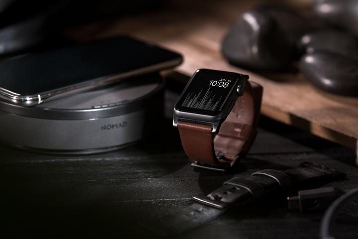 Image du produit Nomad Sangle de connexion moderne (44 mm, Acier inoxydable, Cuir)