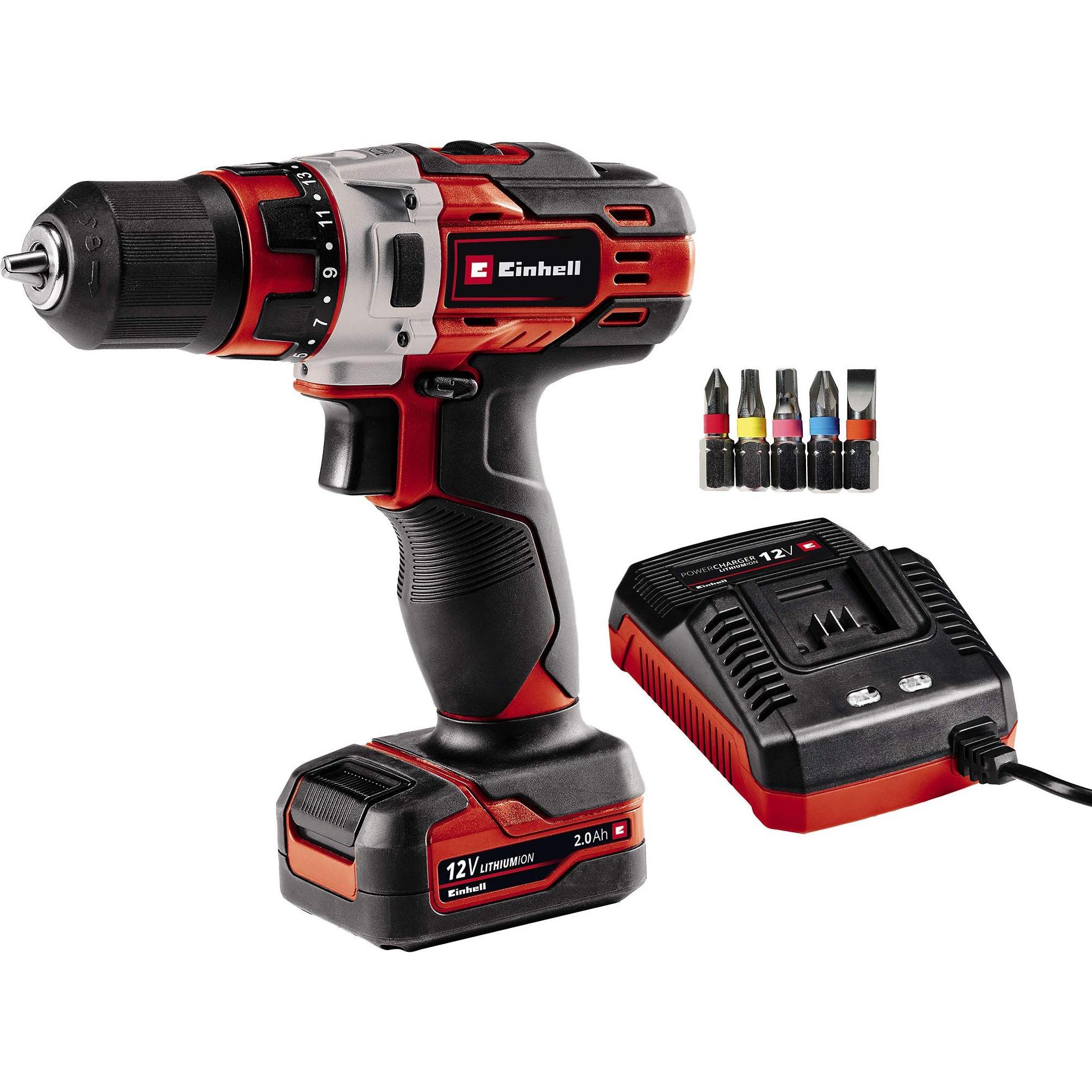 Einhell, Bohrmaschine + Akkuschrauber, TE-CD 12/1 Li (Akkubetrieb)