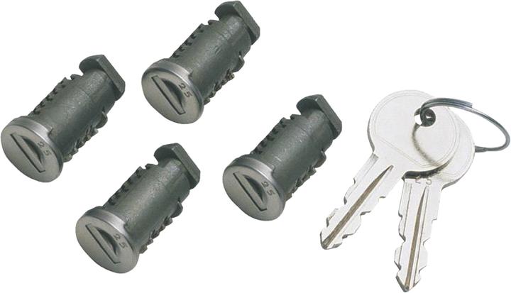 Atera Schloss Satz 4 Schlösser 2 Schlüssel (Schwarz, Silber)