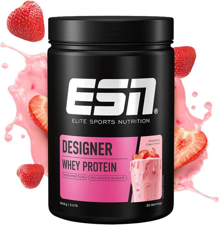 Actual product image ESN Designer Whey Protein (Crème, Strawberry, 1 pcs., 908 g)