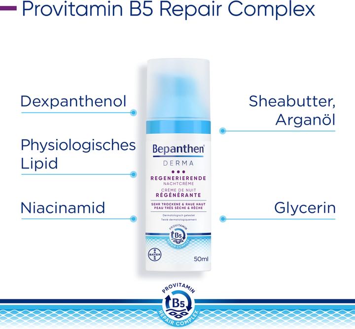 Produktbild Bepanthen Derma Regenerierende Nachtcrème (50 ml, Nachtcreme)