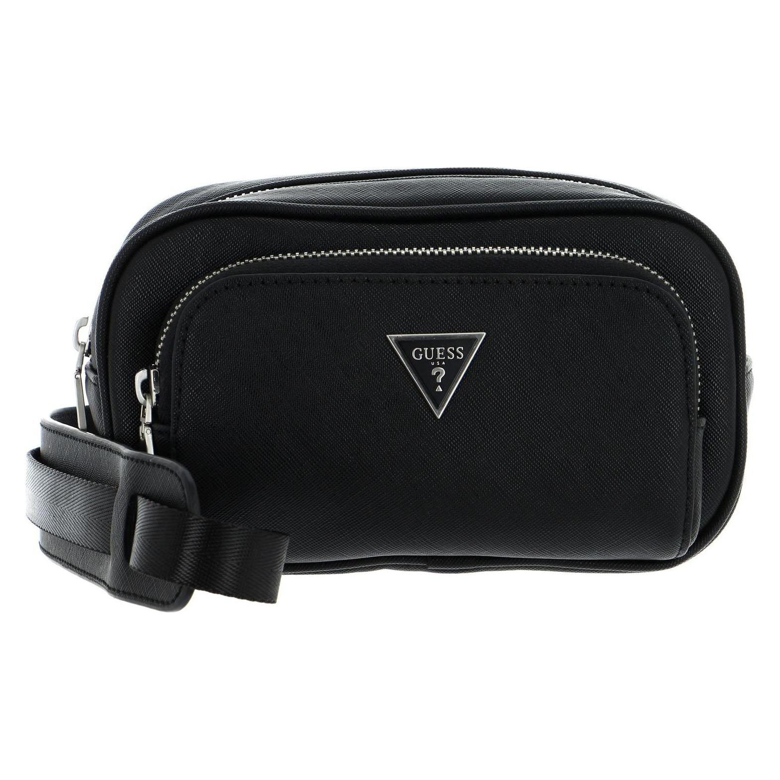 Guess, Herren, Handtasche, Certosa Saffiano Eco Crossbody, Schwarz