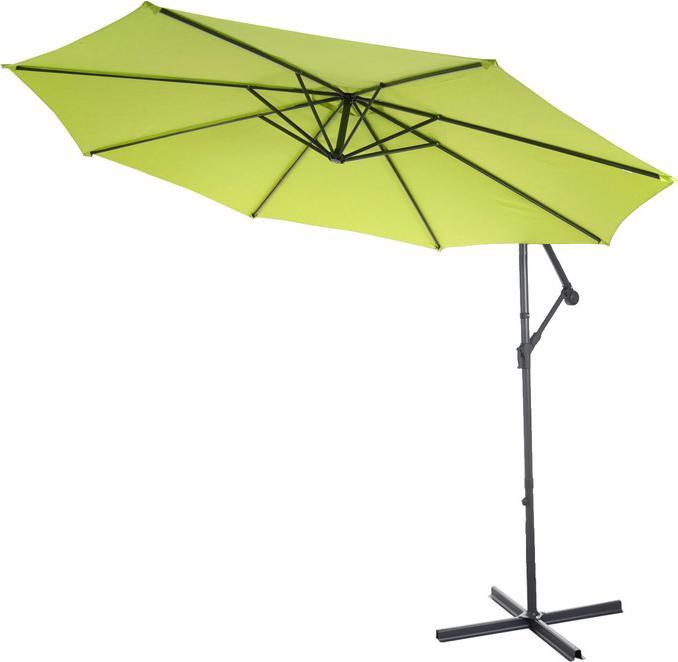 Swisshandel24 Semi-Profi Ampelschirm Acerra, Sonnenschutz, 3m neigbar grün-lemon ohne Ständer - 19614 (3.60 m)