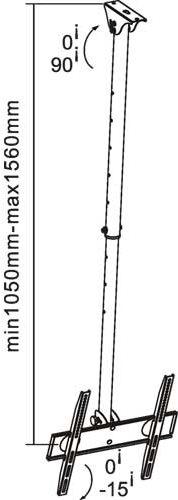Productafbeelding InLine Montageset (plafondbeugel) voor flat panel - schermgrootte: 58-107 cm (2 (Diverse)