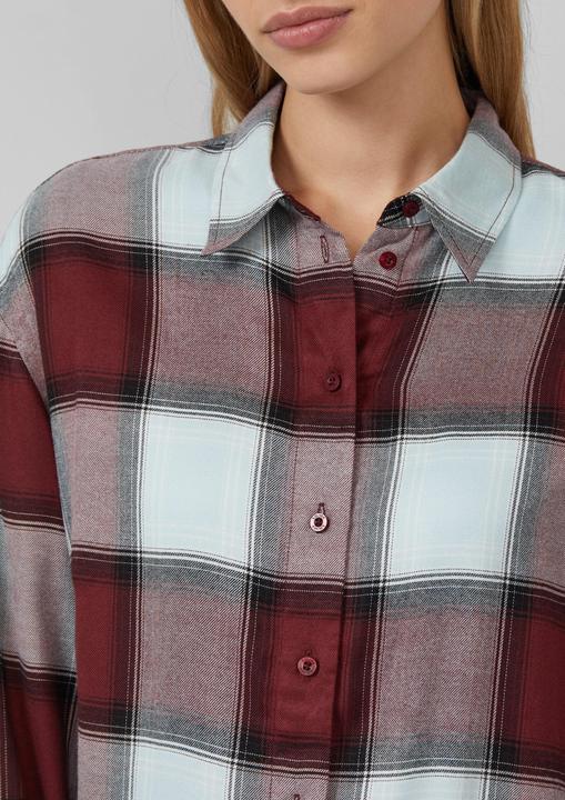 Immagine prodotto s.Oliver Bluse Karierte Hemdbluse aus Viskosemix mit Raffung (42)