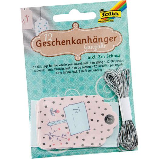 Folia, Geschenkverpackung, Geschenkanhänger (Geschenkpapier, 12 x)
