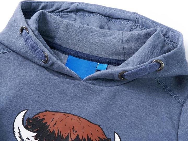 Immagine prodotto vidaXL Maglia con cappuccio per bambini blu melange 92,Materiale: 95 (92)