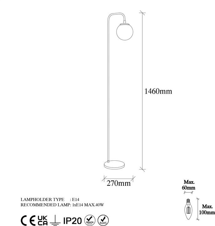 Actual product image Opviq Orlando (E14)