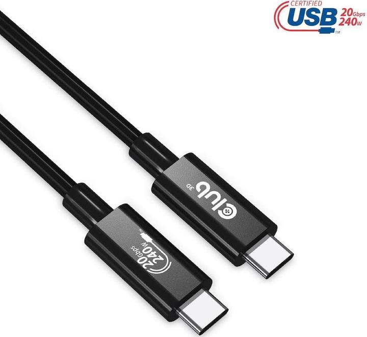 Actual product image Club 3D USB C – USB C (2 m, USB 4, 240 W)