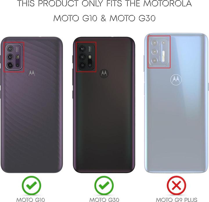 Produktbild Nalia Carbon Look Silikon Handyhülle (Motorola Moto G10, Motorola Moto G30)