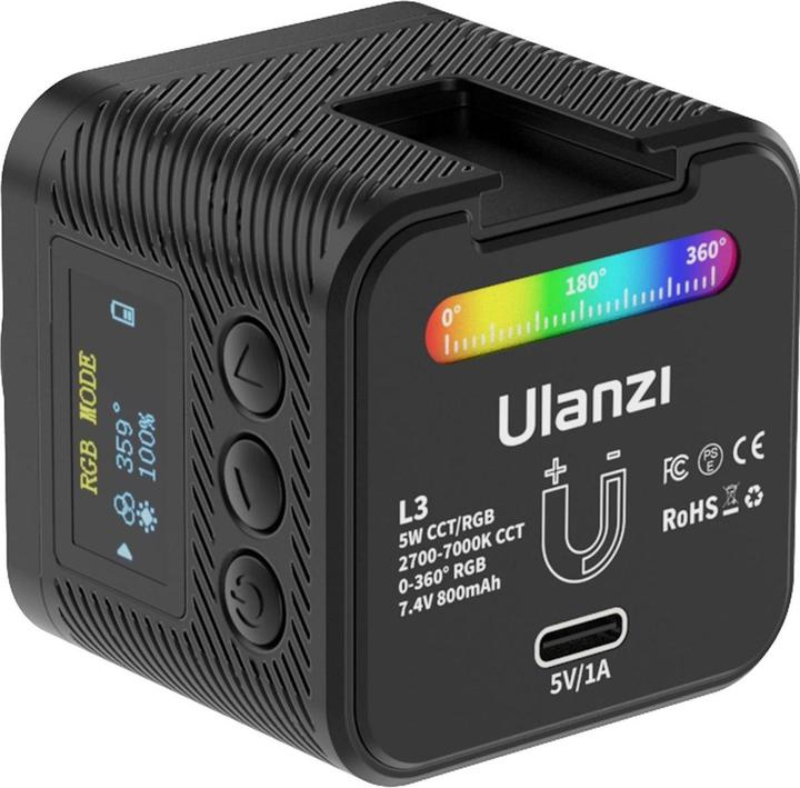 Actual product image Ulanzi L3 RGB COB Fill Light (Video light)