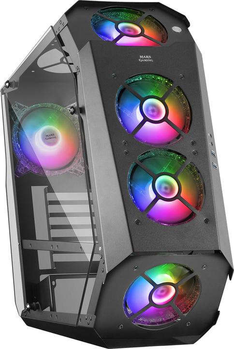 Produktbild Mars Gaming Boitier Moyen Tour Atx Mc51 RGB Avec Panneaux Vitrés (Noir) (ATX, mATX, Mini-ITX)