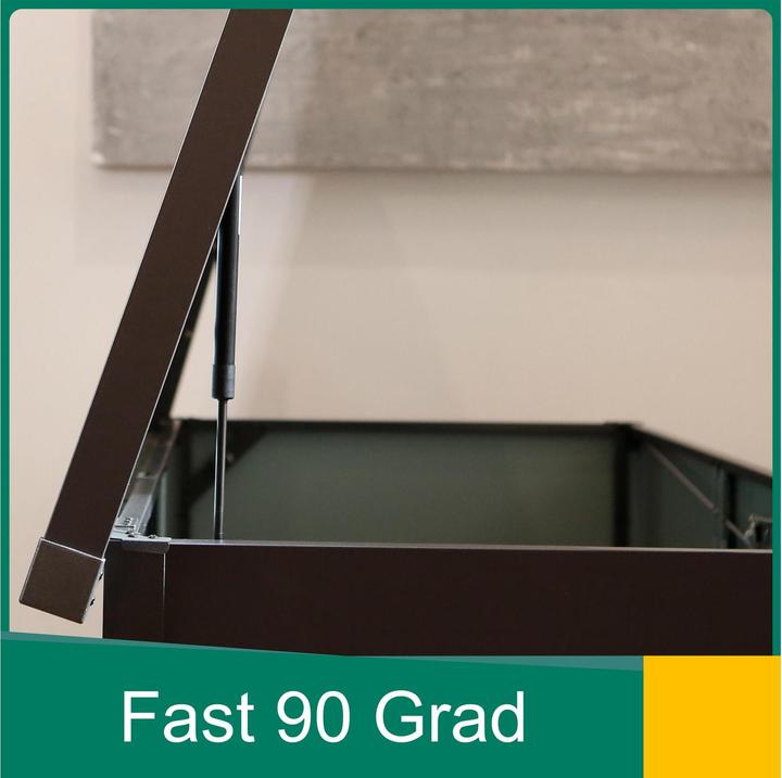 Produktbild Guardi Gartenbox L mit Schloss, 185 x 85 x 73 cm, Silber