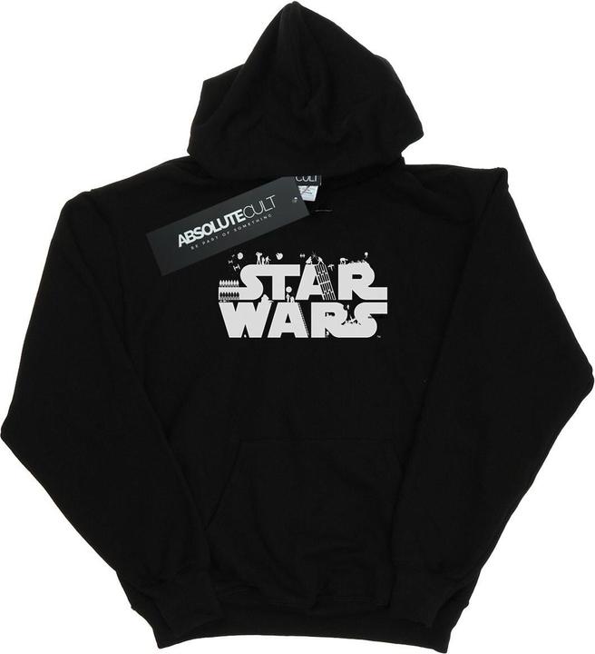 Immagine prodotto Star Wars Minimalist Logo Felpa con Cappuccio Uomo (XXL)