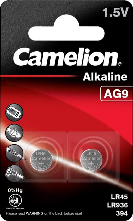 Actual product image Camelion Alkaline button cells LR45 (2 pcs., AG9/LR45/LR936/394, 60 mAh)