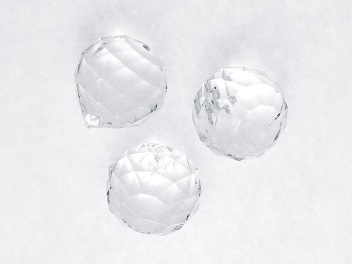 Actual product image Partydeco Pendants Spheres, colourless, 32 x 34mm (1 pkt / 5 pc.) (5 Piece)
