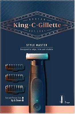 Actual product image Gillette King C, Trimmer + Overlays, 3 pieces