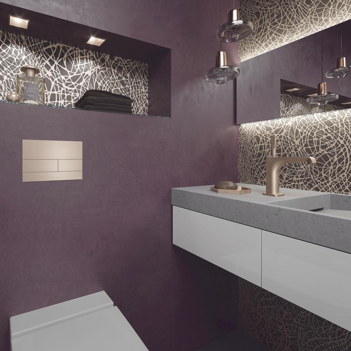 Produktbild TECE WC-Betätigungsplatte TECEsquare II Metall für Zweimengentechnik, 92408