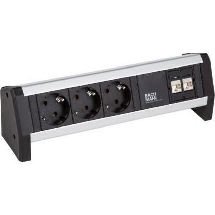Bachmann Facility System DESK 3 x Schuko, 2 x Cat6 schafft optimale Voraussetzungen für das Daten- und Energi (3x, CEE 7/3, 2 m) (902.195)