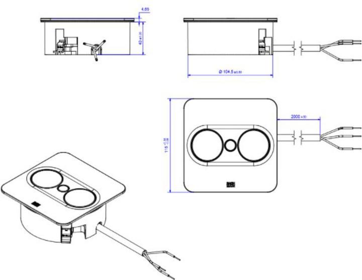 Actual product image Bachmann Multiple socket outlets