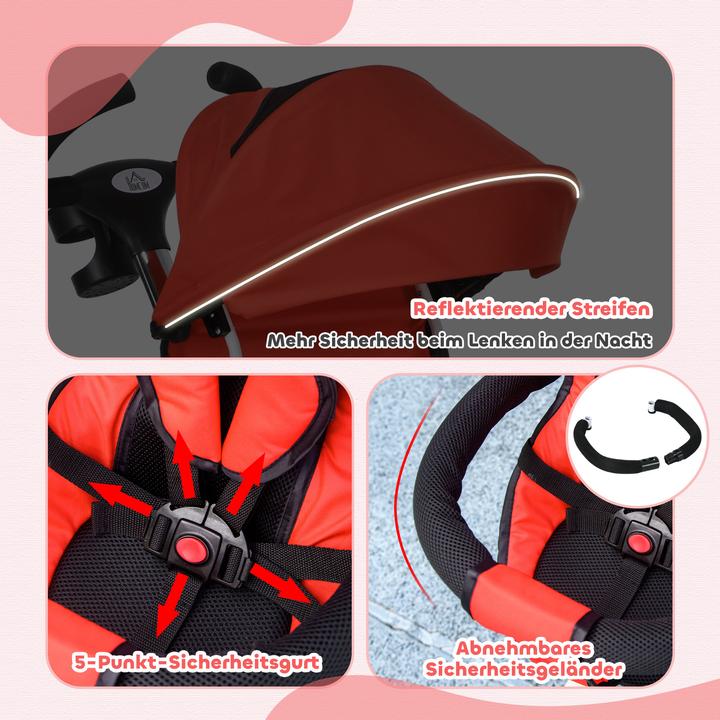 Produktbild Homcom Dreirad Polyester, Metall Rot