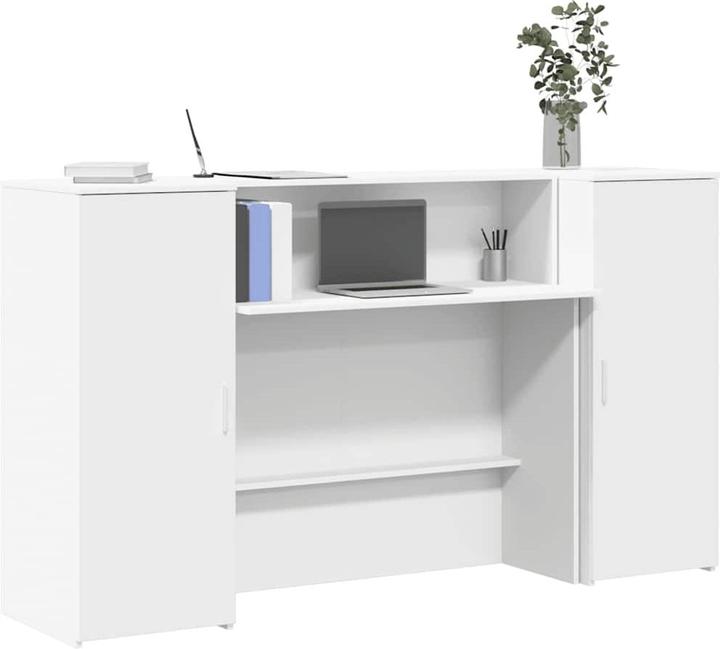 VidaXL Reception counter White 180x50x103.5 cm Wood-based reception counter