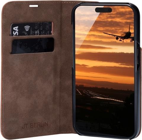 Produktbild JT Berlin iPhone 14 Pro - Tegel Flip Case cognac (Apple iPhone 14 Pro)