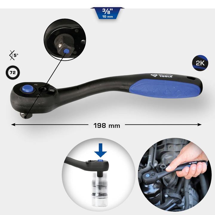 Produktbild Brilliant Tools Umschaltknarre (3/8")