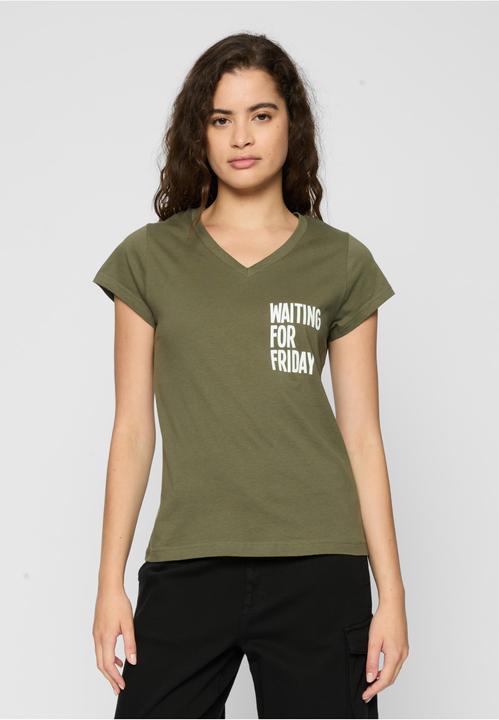 Actual product image Mister Tee Ladies Waiting For Friday Box Tee - 22285 (S)