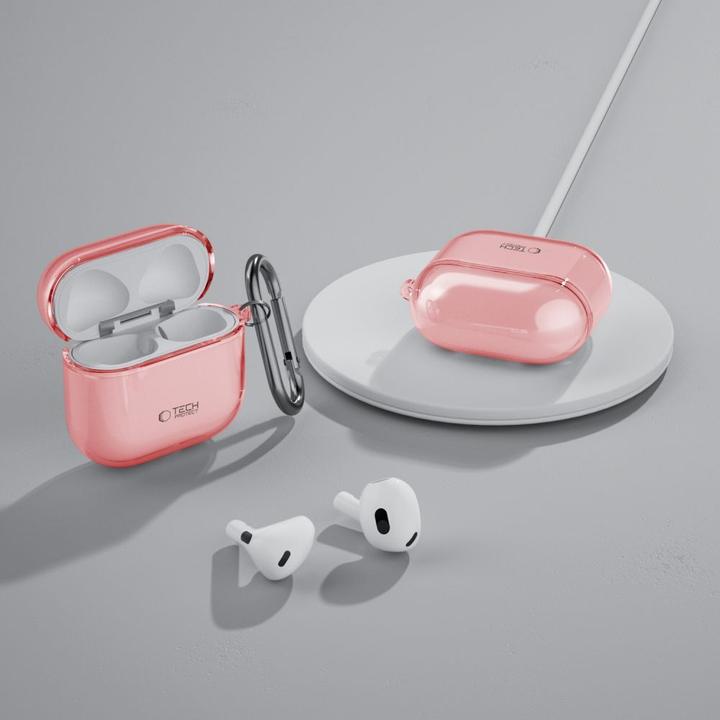 Image du produit Tech-Protect Protective Case for Pods 4 Tech - Transparent Pink (Manchon pour casque d'écoute)