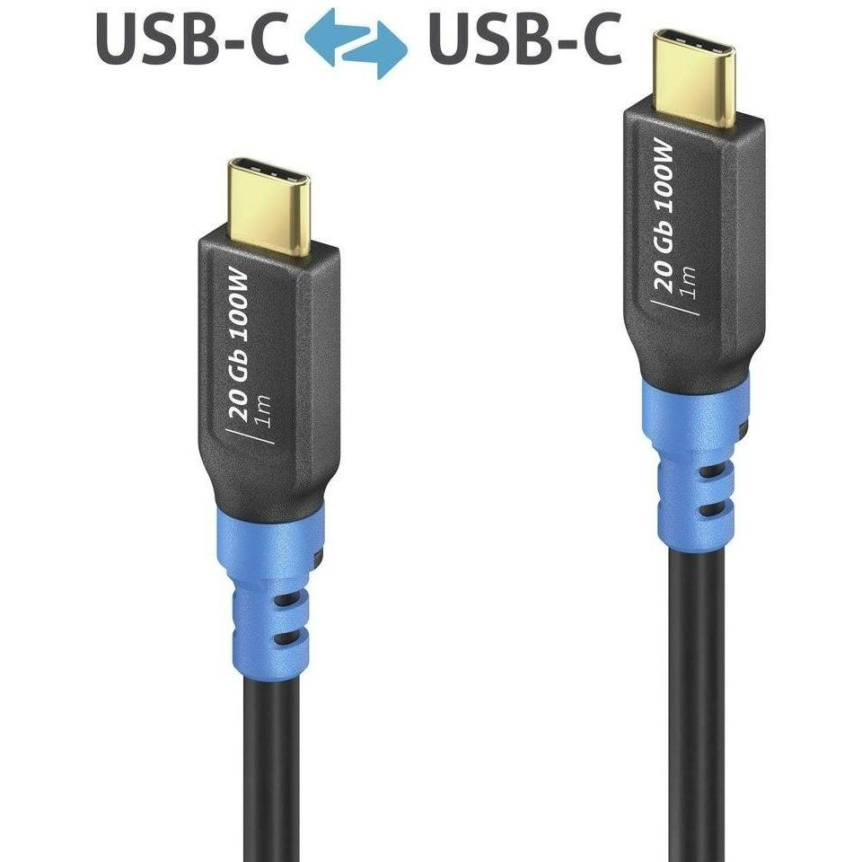 Purelink USB-C>C Kabel 0,3m (0.30 m, USB 3.2 Gen 2x2), USB Kabel