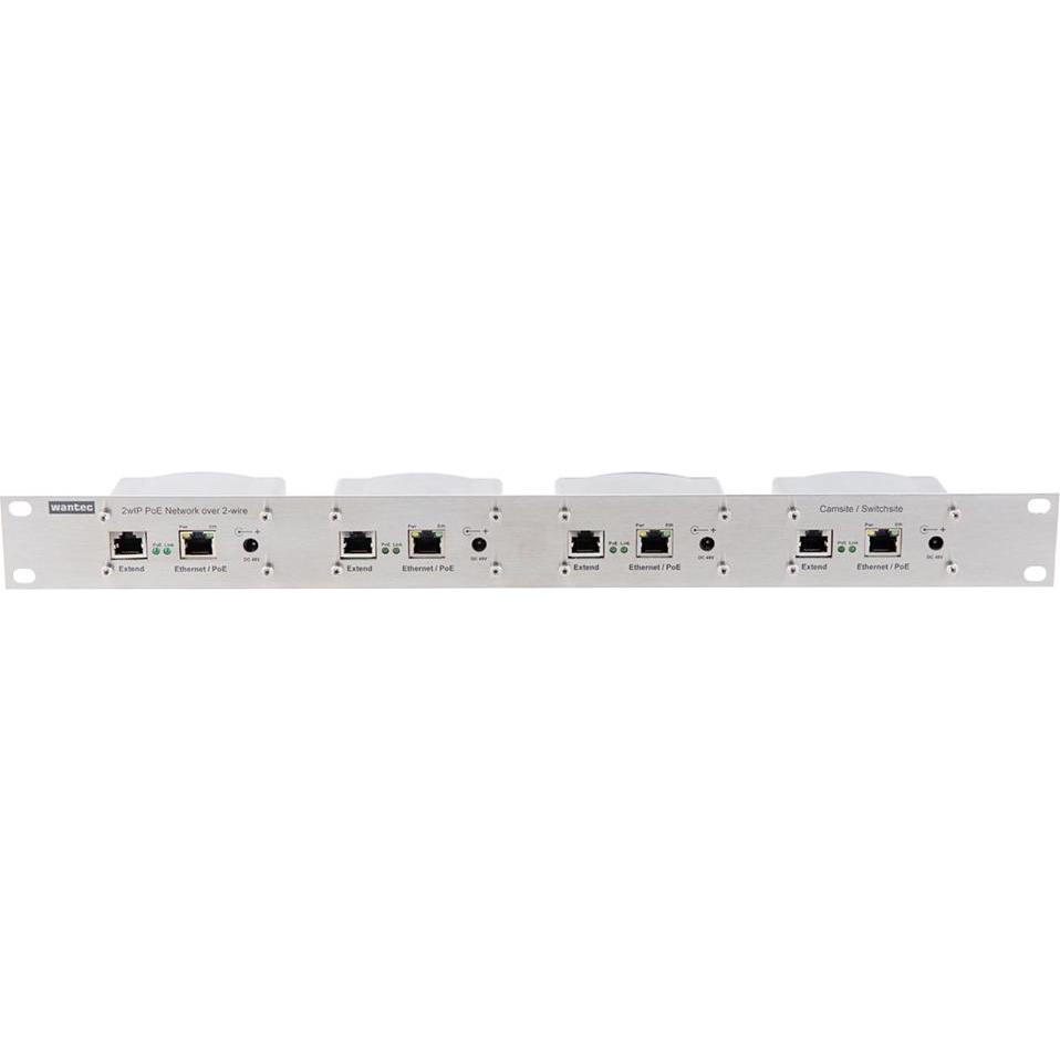 Wantec, Zubehör Gebäudesicherheit, 2wIP D-Serie Rackgerät 4x Sender Switchseite