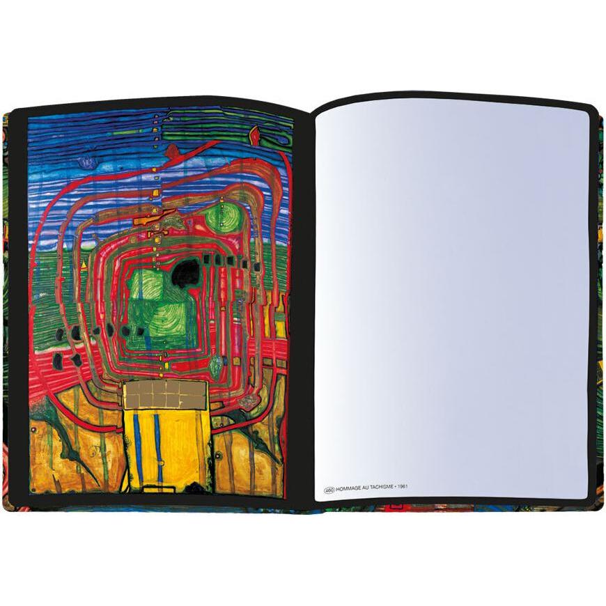 Thumbnail - Wörner, Kalender, Hundertwasser Notizbuch (Grüne Stadt) (154 x 112 mm, Harter Einband, Englisch, Französisch, Deutsch)