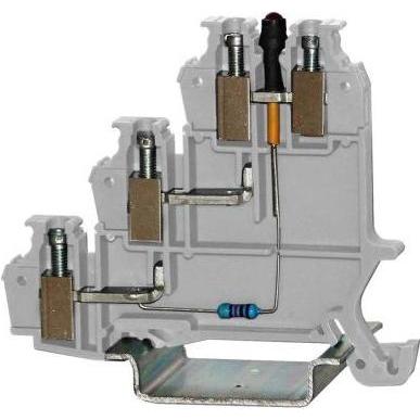 Rs Pro 43505TT Reihenklemme Dreistock Grau, 250 V / 24A, mit Käfigklemme, Elektronikzubehör + Gehäuse, Grau